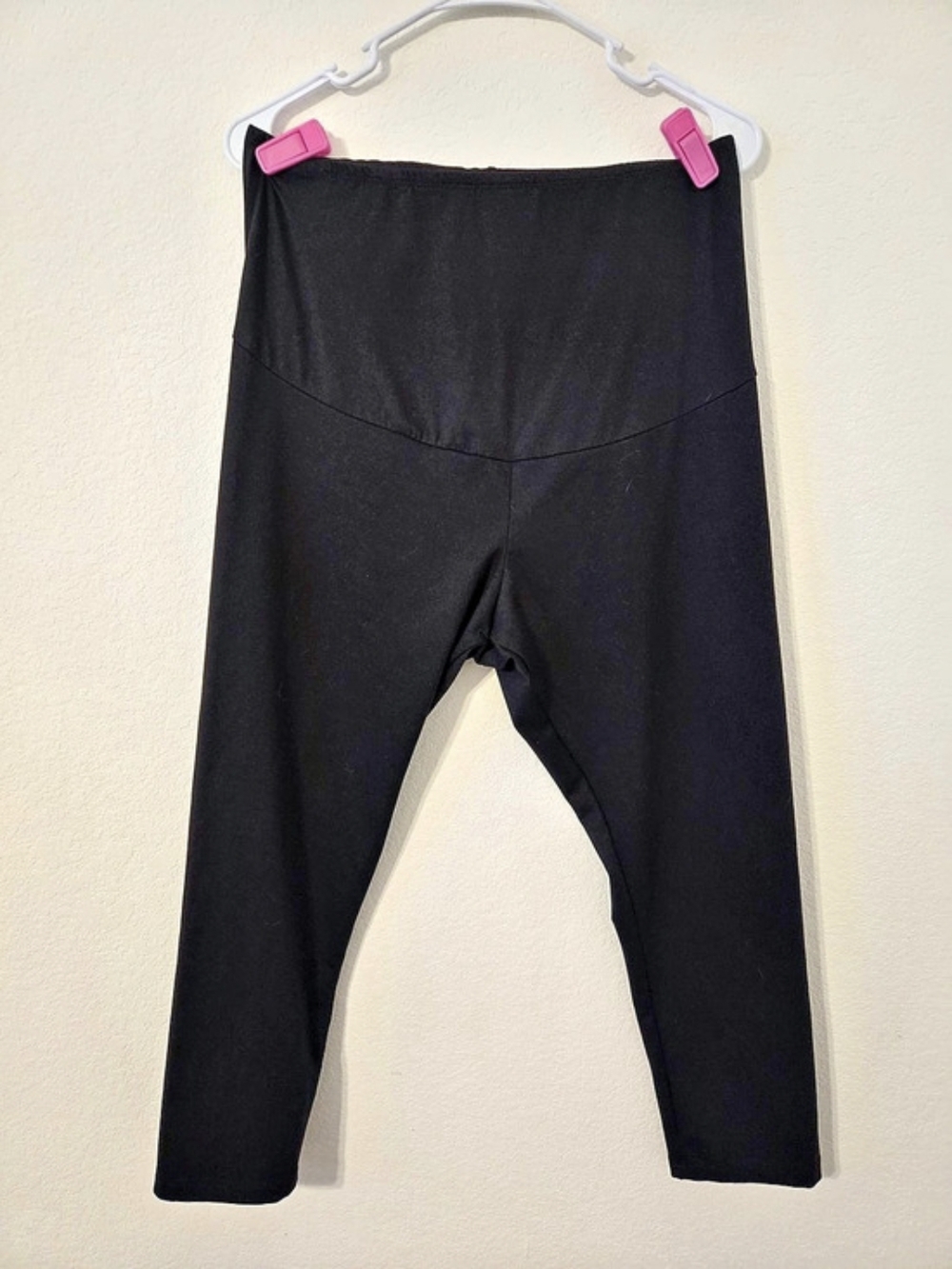 Black Maternity Leggings Size Large Like New- 2 Set